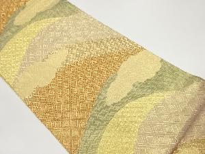 佐賀錦山並に雲模様織出し袋帯